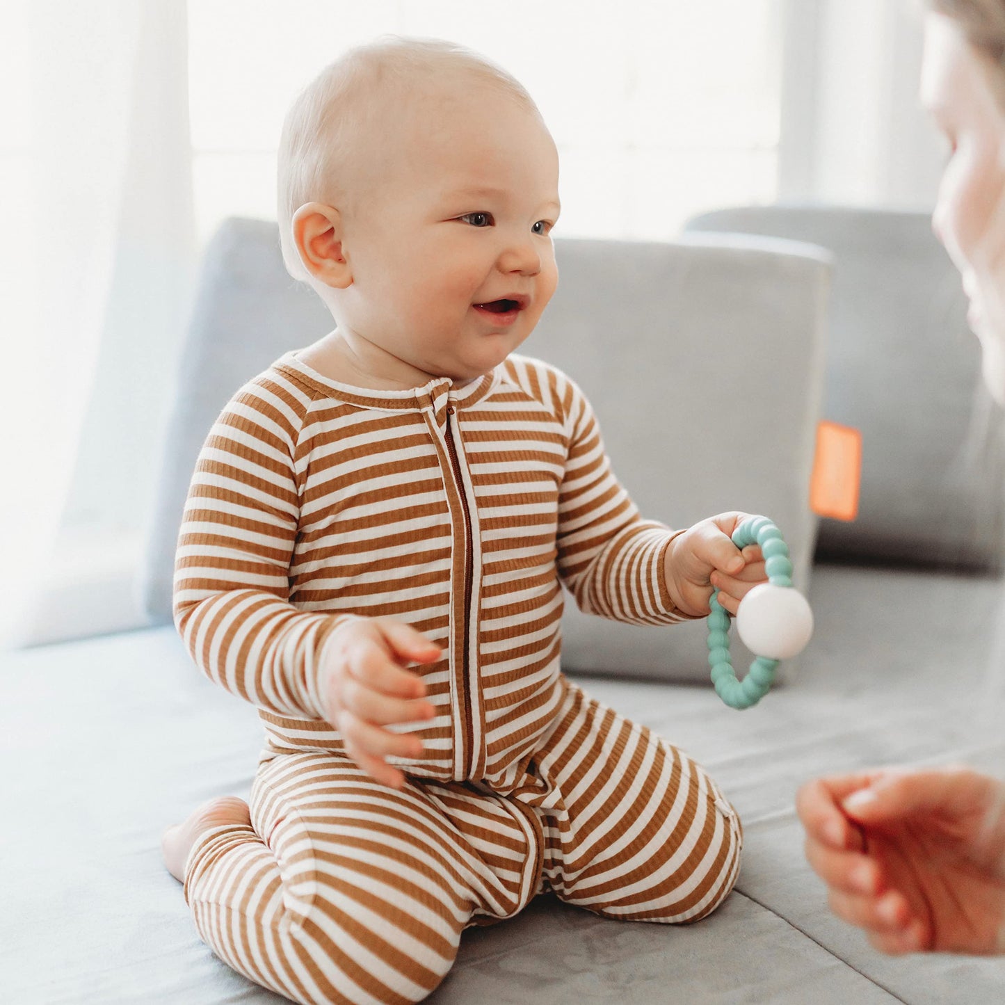 Ryan And Rose Cutie Teether Rattle (Seaglass)