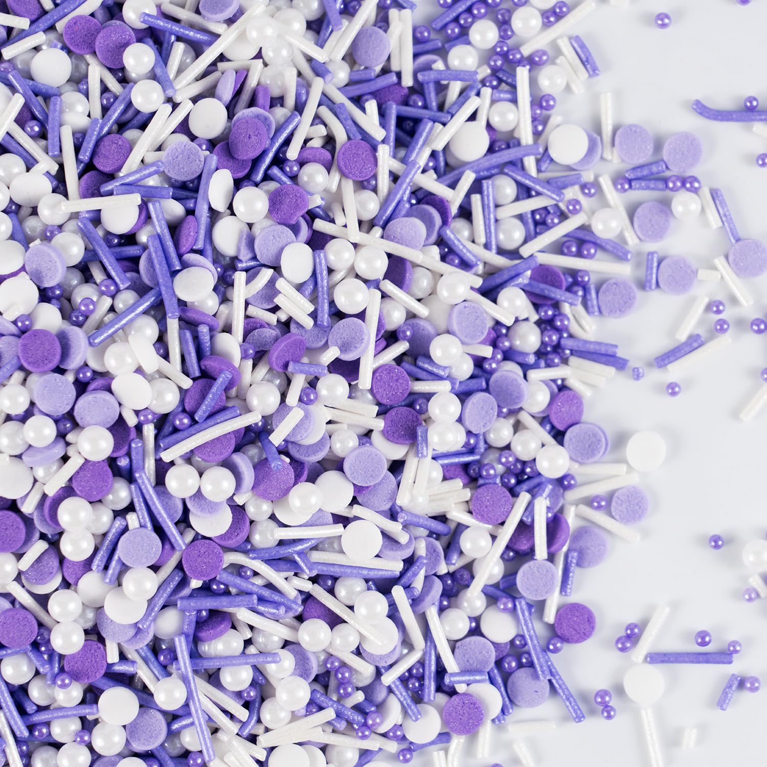 Purple Sprinkles for Cake Decorating Edible Purple Confetti Sprinkles Topper for Cookie Cupcakes, Candy, Cream, Chocolate Cake D
