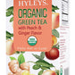 Hyleys Organic Green Tea Peach and Ginger Flavor - 25 Tea Bags