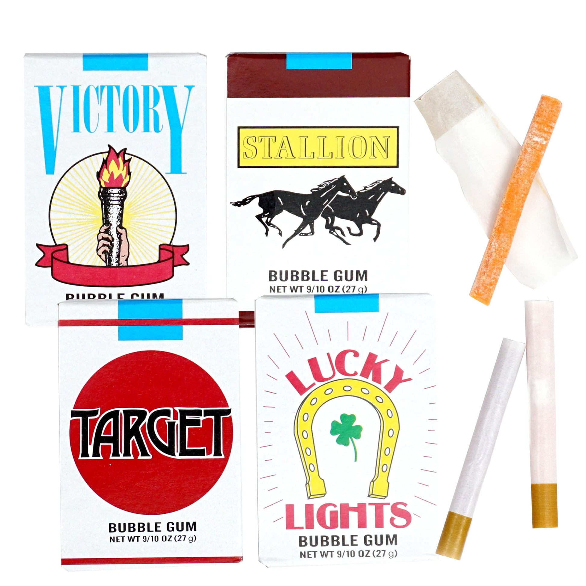The Hampton Candy Company Bubble Gum Cigarettes - 4 Pack, Pink, 1 Count