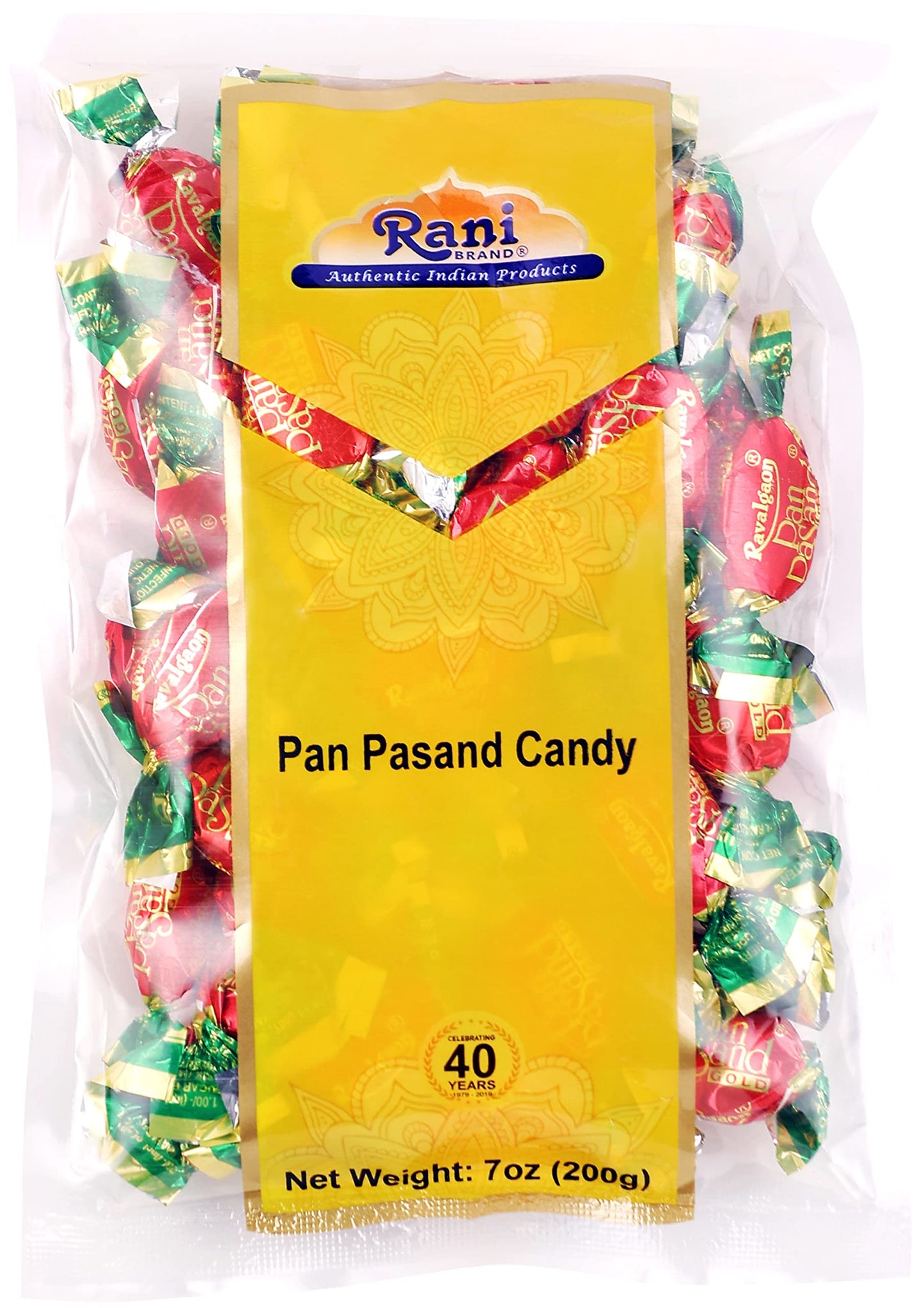 Rani Pan Pasand Candy - 7oz (200g) Vegan, Gluten Friendly, NON-GMO, Indian Treats