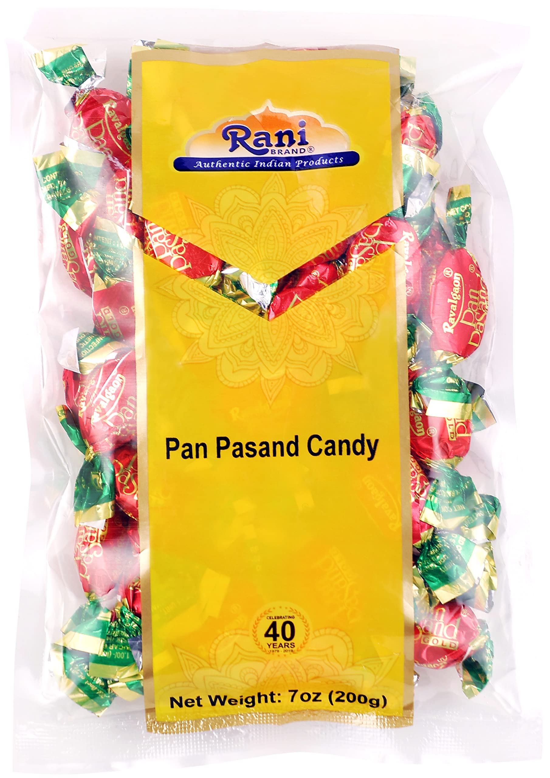 Rani Pan Pasand Candy - 7oz (200g) Vegan, Gluten Friendly, NON-GMO, Indian Treats