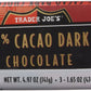 Trader Joe'S 72% Cacao Belgian Dark Chocolate Bars (2 Packs Of 3),1 Pound