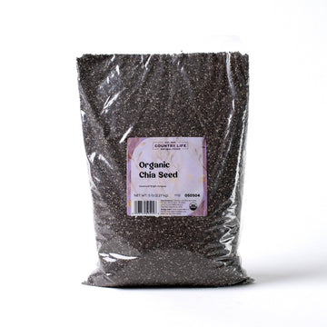 Organic Chia Seeds, Non-GMO, Gluten-Free, High in Fiber, Omega-3 and Protein, 5 lb
