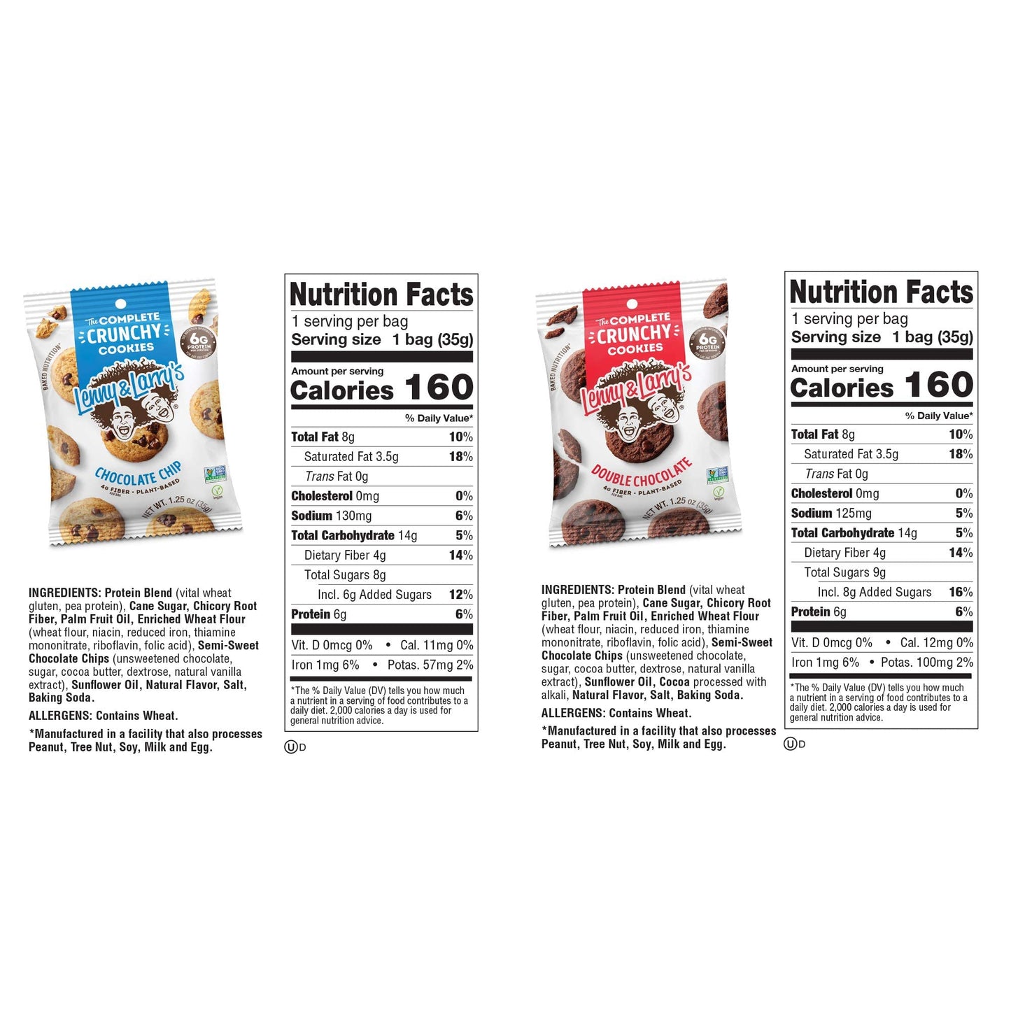 Lenny & Larrys Complete Cookie Starter Pack, Plant Based Cookies, 7 Cookies Total