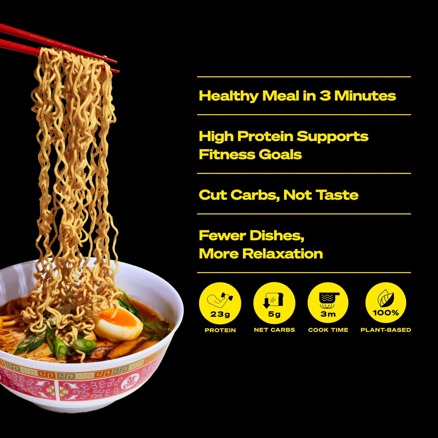 immi Roasted  Pork  Tonkotsu Ramen, 100% Plant Based, Keto Friendly, Low Carb, High Protein, Packaged Noodle Meal Kit, Ready to
