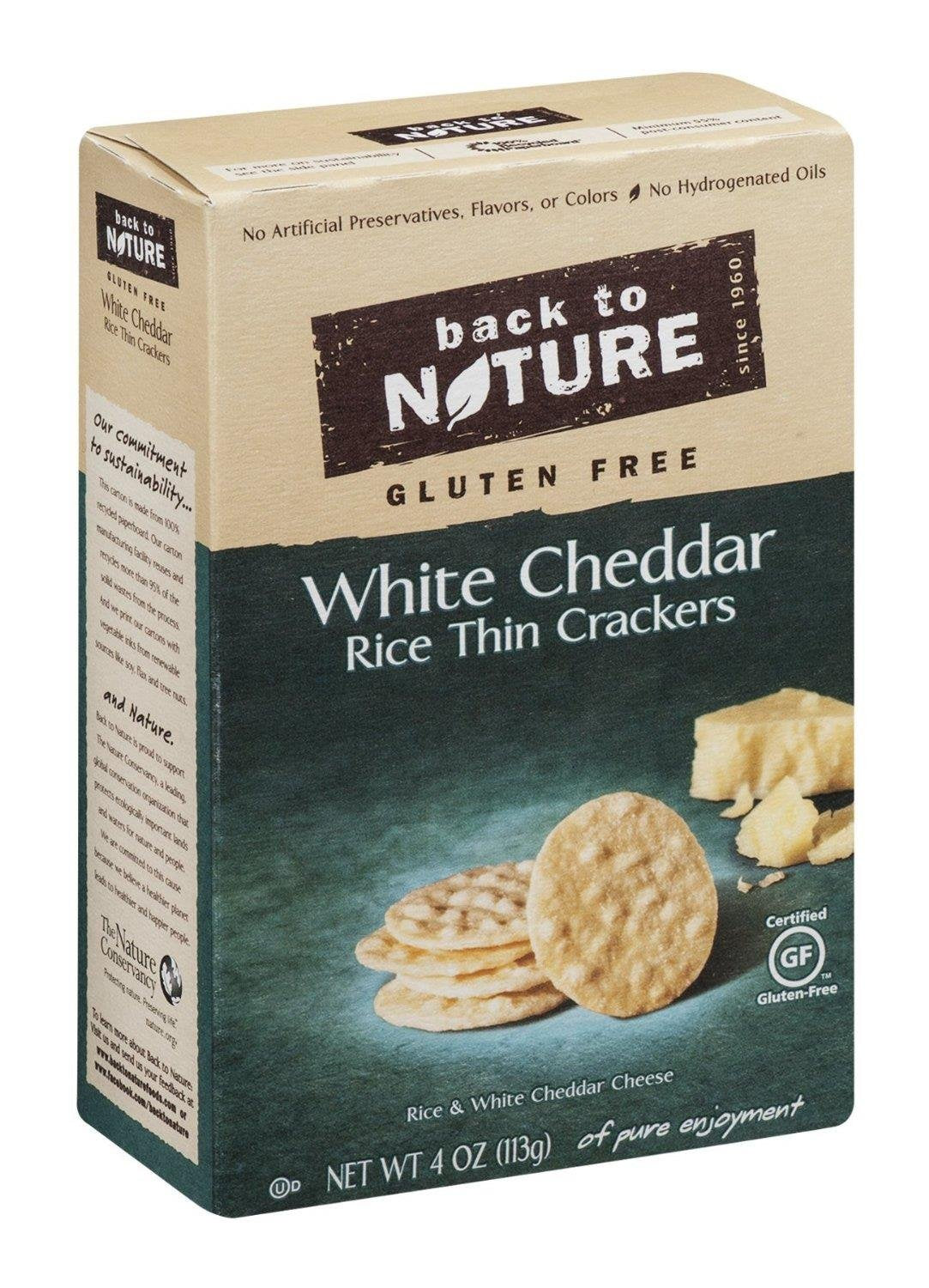 Gluten Free Rice Thins White Cheddar 4 Ounces (Case of 12)