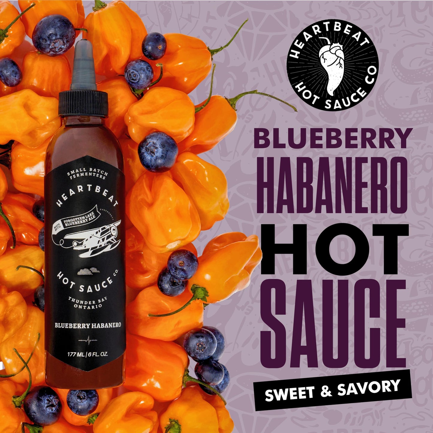 Heartbeat Hot Sauce Blueberry Habanero 5.98 Fl Oz Hot Sauce Pack of 1