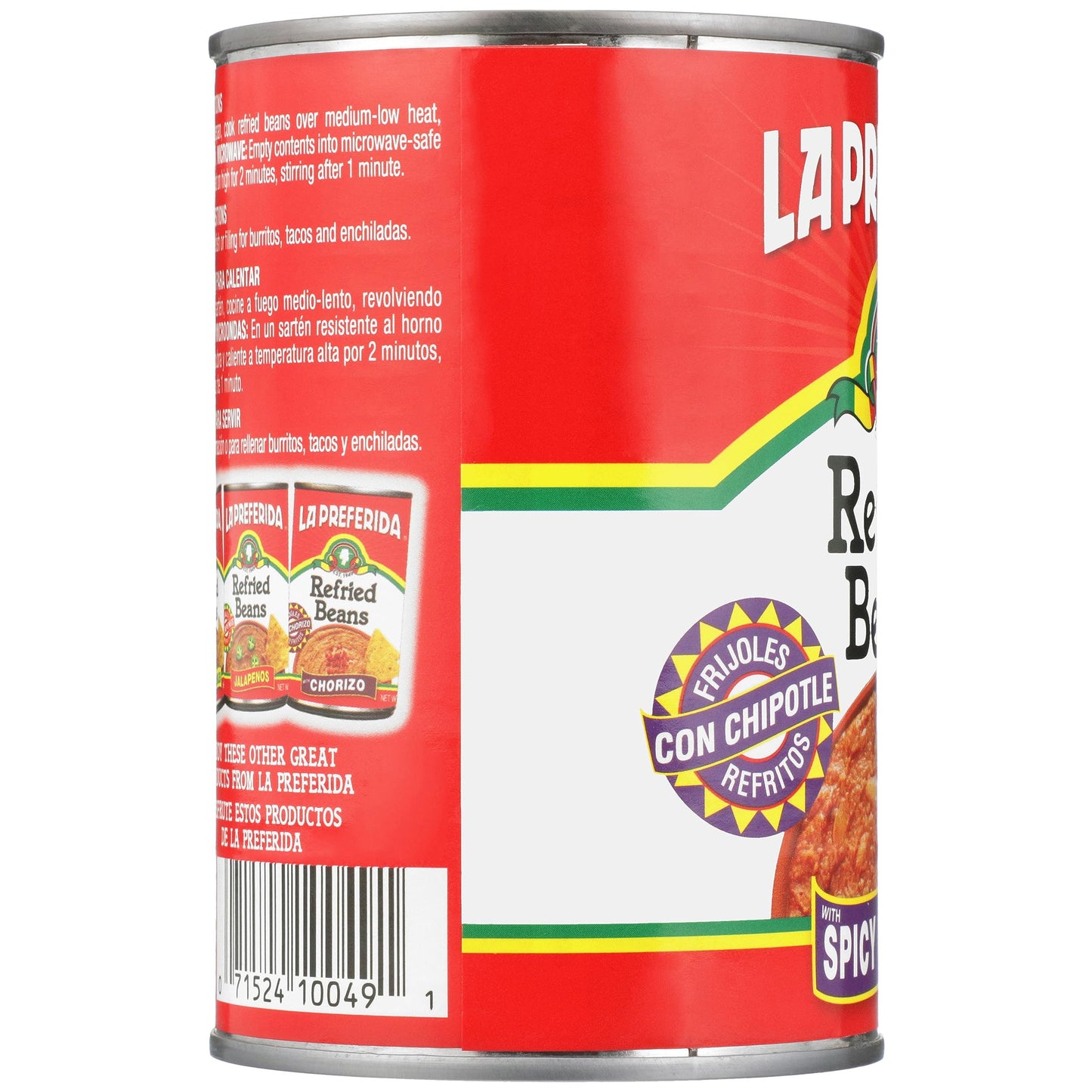 La Preferida Refried Beans, Spicy Chipotle, 16-Ounce (Pack Of 3)