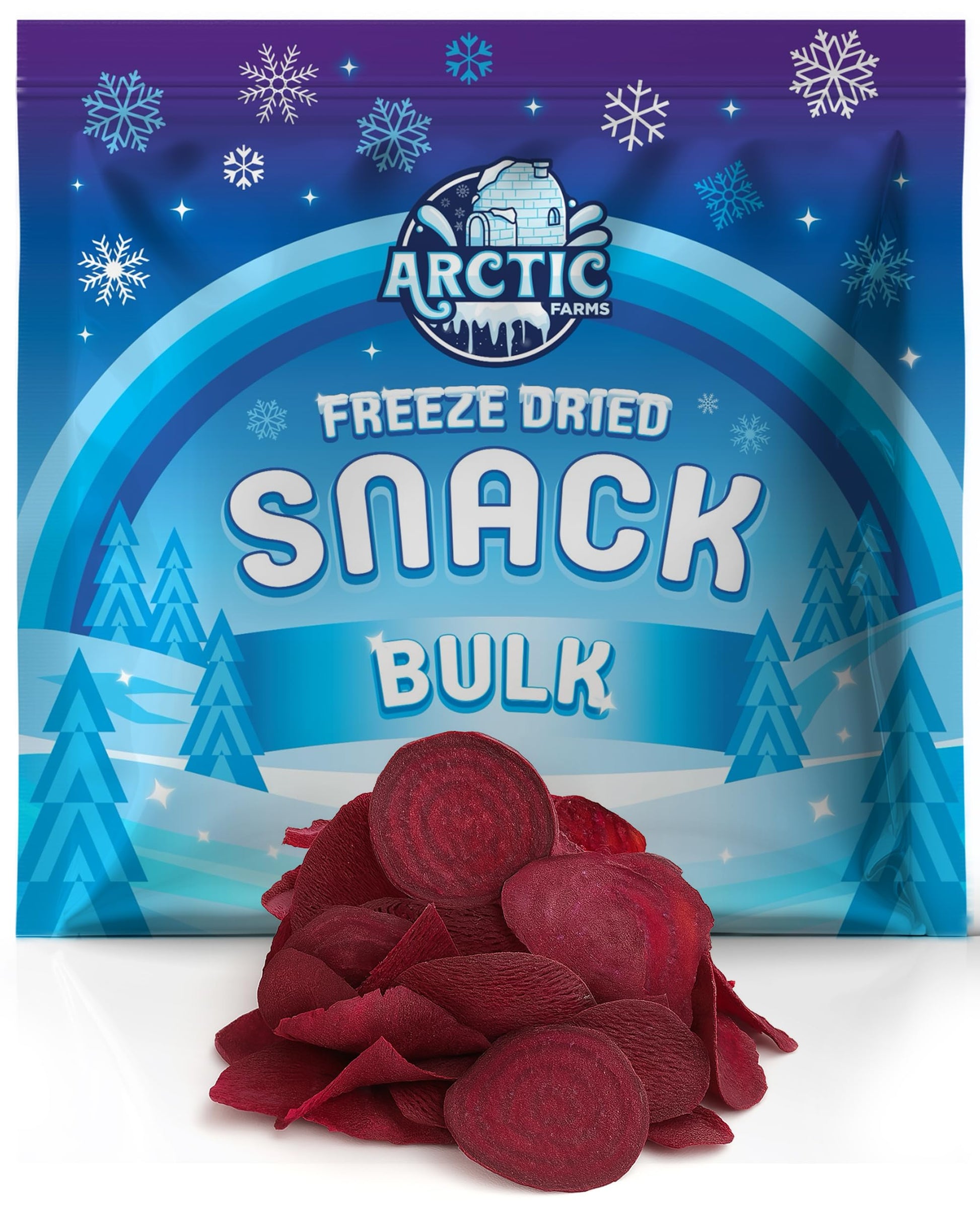 Arctic Farms Freeze Dried Garden Red Beet Chips, 100% Natural, 6 oz Bulk Bag