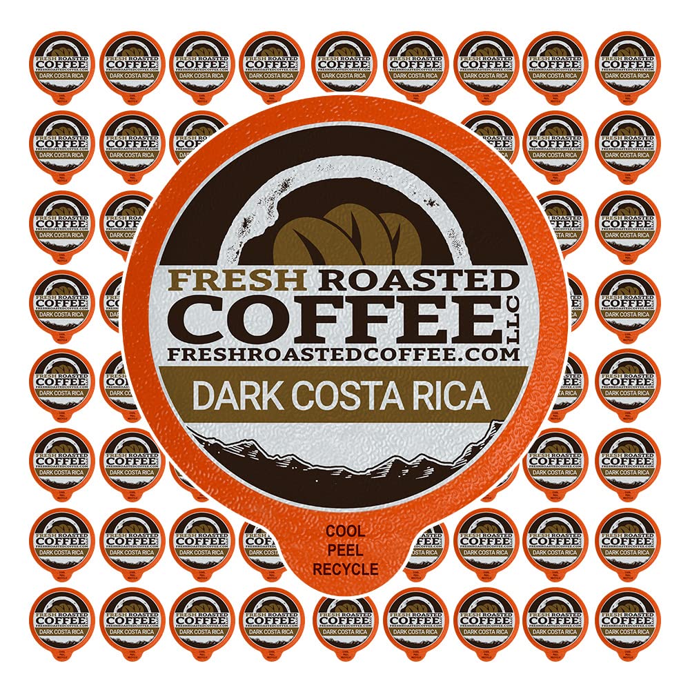 Fresh Roasted Coffee Dark Costa Rican Tarrazu K-Cup Compatible 72 Pods Coffee