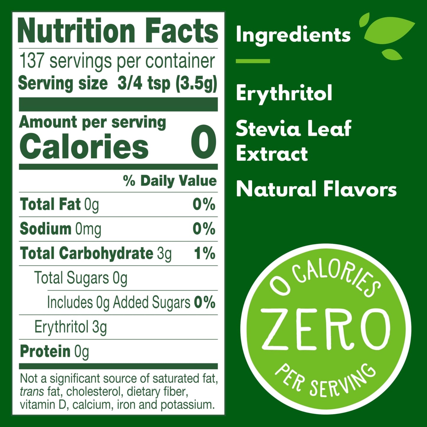 Truvia Original Calorie-Free Sweetener From The Stevia Leaf, 17 Ounce Refill Bag
