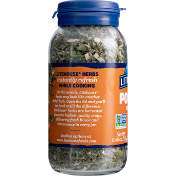 Litehouse Freeze Dried Poultry Herb Blend - Substitute For Fresh Poultry Herb, Jar Contains 7 Herbs, Organic, Poultry Herb Blend