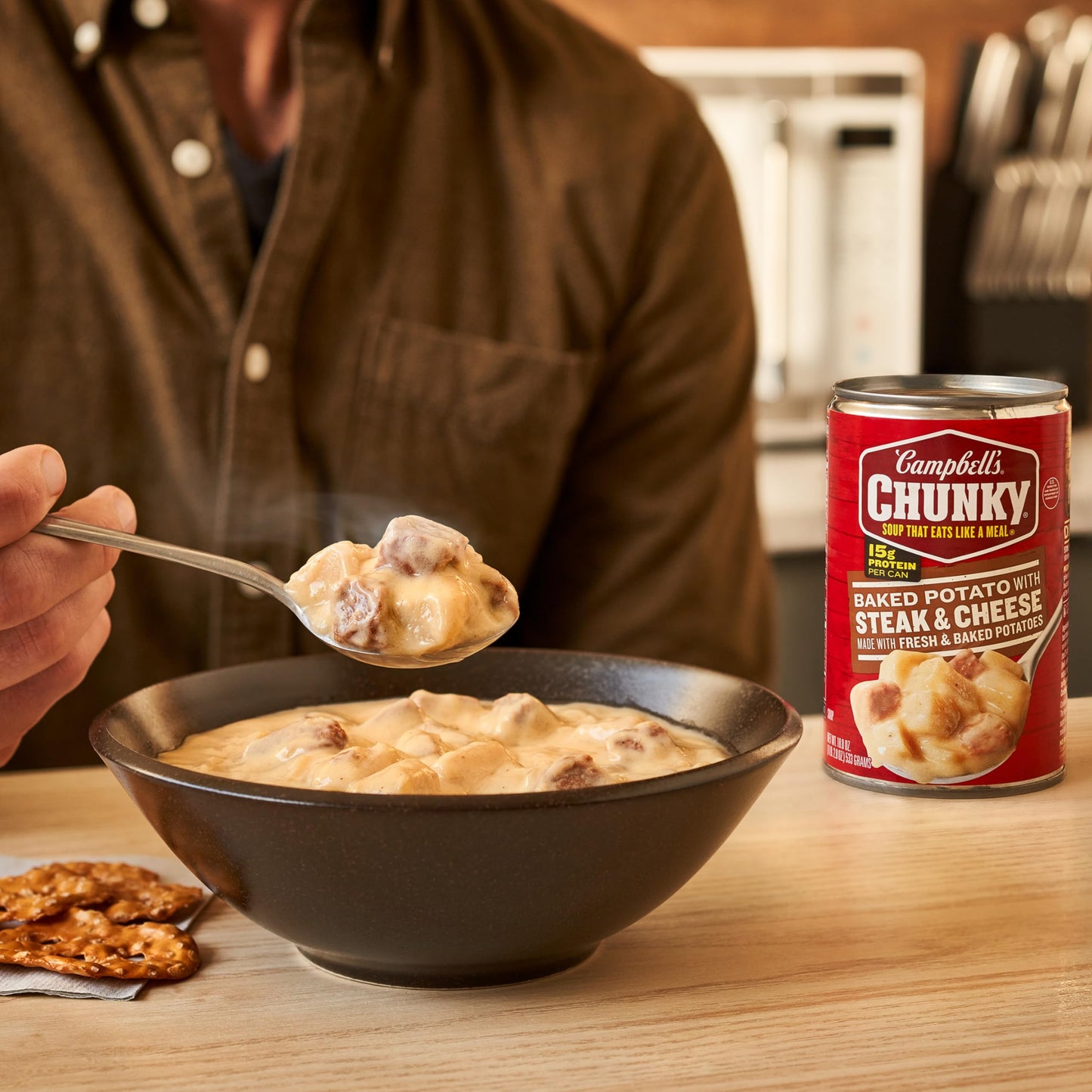 Campbells Chunky Soup, Steak And Potato Soup, 18.8 Ounce Can