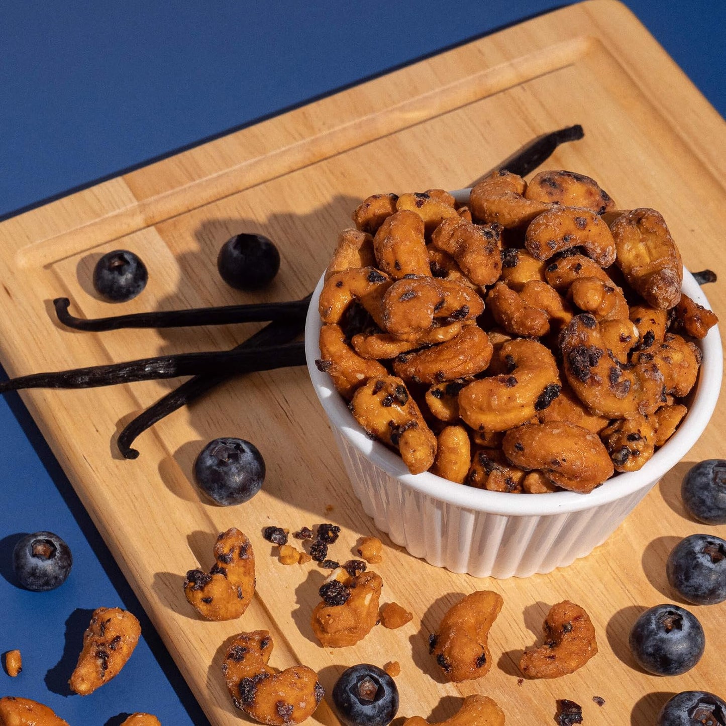Earthside Farms Blueberry Vanilla Cashews, Candied Cashews, Low Sugar Keto Snack, Non Gmo, Plant Protein, Vegan, Whole, Natural,