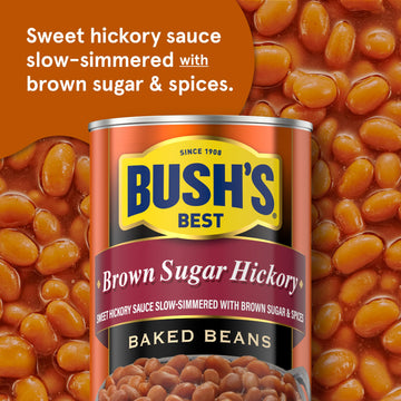 Bush'S Best Baked Beans, Brown Sugar Hickory, 28 Oz (Pack Of 6)