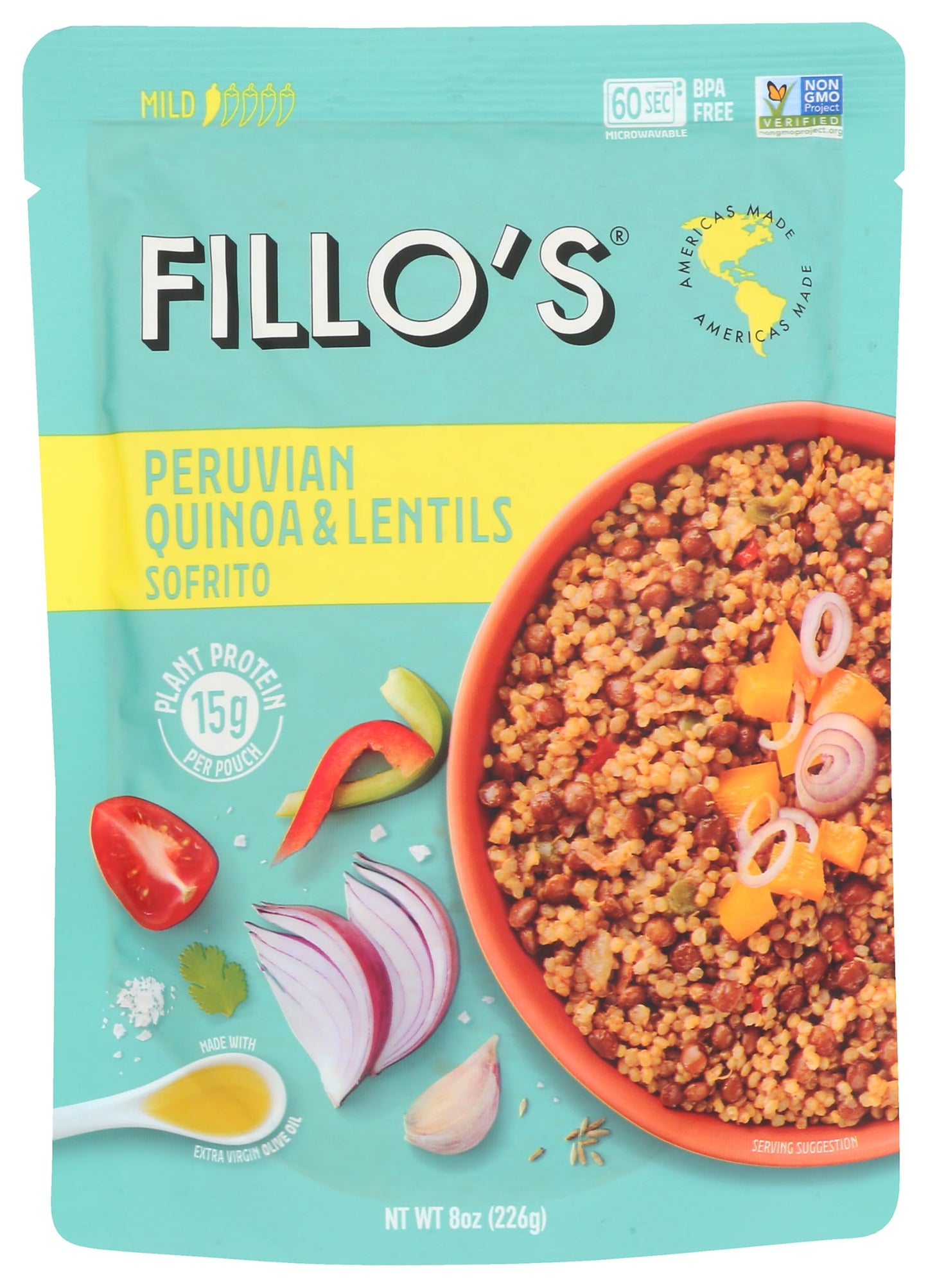 FILLOS Peruvian Quinoa & Lentils Sofrito, 8 OZ