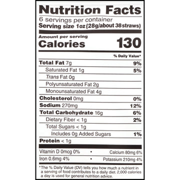 Sensible Portions Garden Veggie Straws, Zesty Ranch, 6 Oz (Pack Of 12)