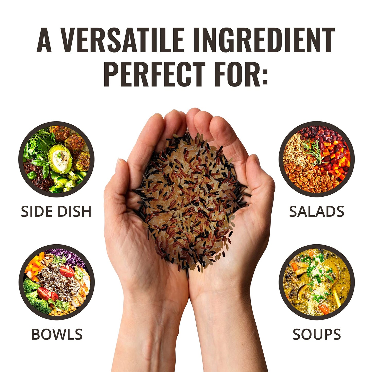 Floating Leaf Wild Rice Blend - 14 ounces, 1 count - Wild Rice Blend With Riceberry, Red Rice And Brown Rices - Gluten Free - No