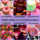 SigWong Edible Glitter Set, 3 Colors Luster Dust, Food Grade Metallic Sprinkles, 5g - Black, Purple, Gold