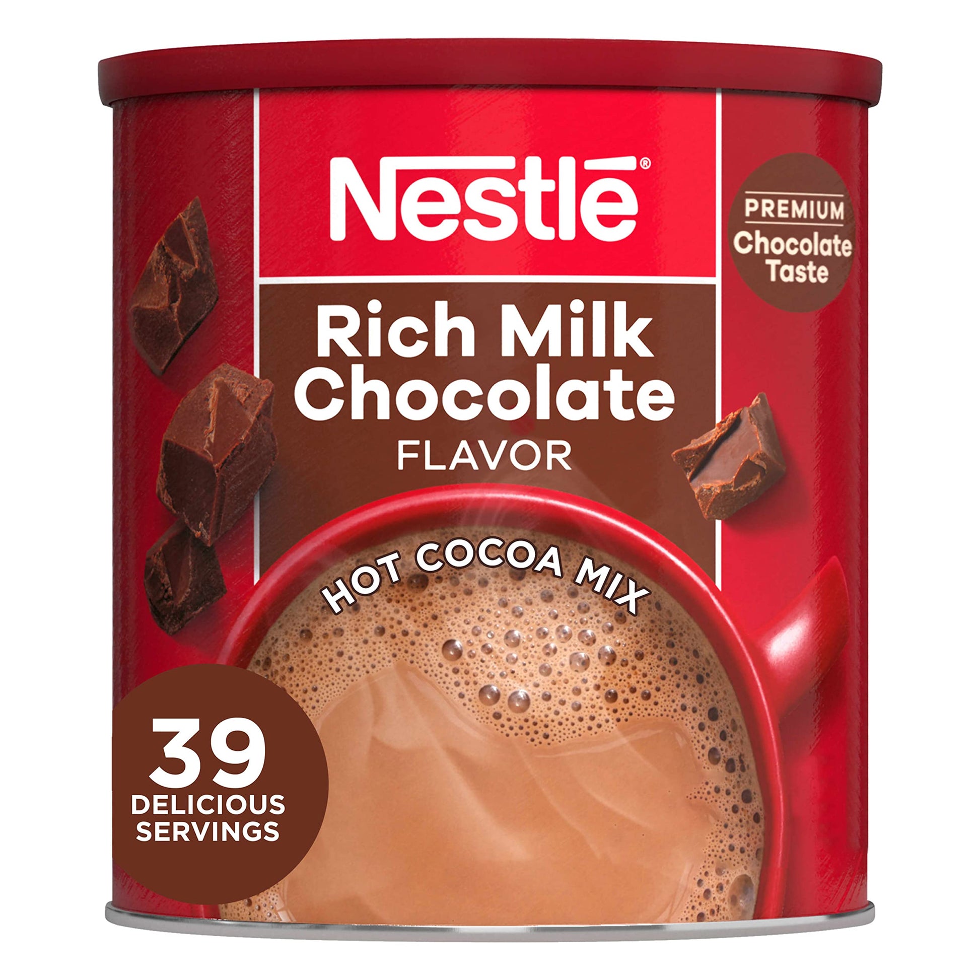 NESTLE Classic Rich Milk Chocolate Hot Cocoa Mix, 27.7 oz. Canister Hot Chocolate Made with Real Cocoa
