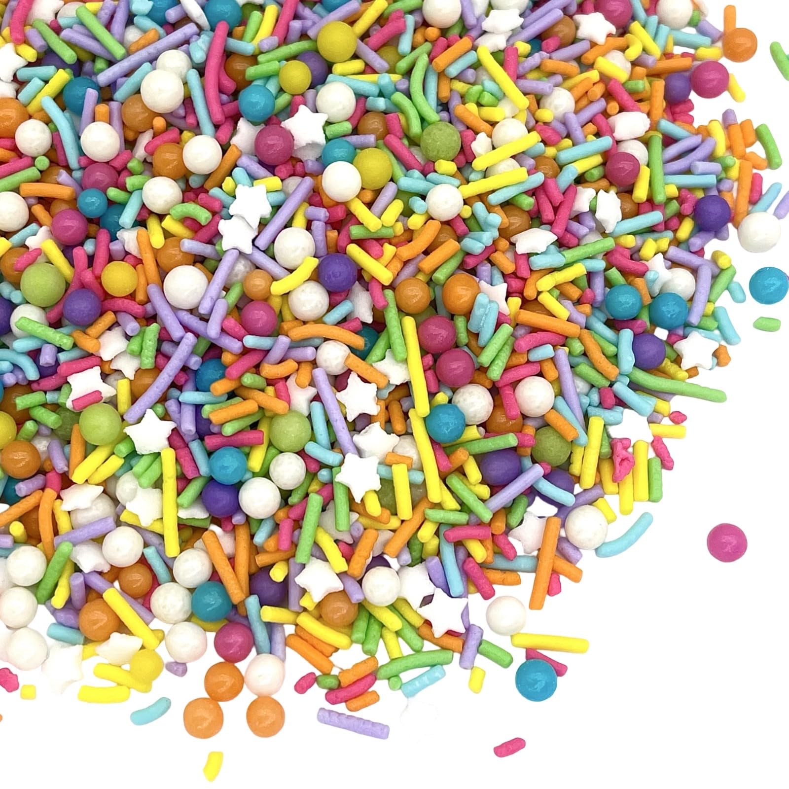 Manvscakes Edible Cake Sprinkles, Gluten Free, 4 Ounce, Rainbow Color, Perfect for Cookies and Desserts