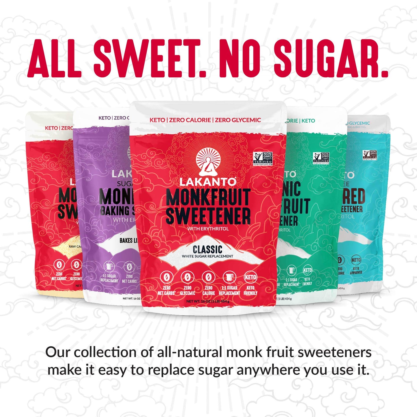 Lakanto Golden Monk Fruit Sweetener With Erythritol, Raw Cane Sugar Substitute From Monk Fruit Extract, Raw Sugar Replacement fo