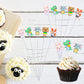 Gyufise 25Pcs Jungle Safari Animal Cupcake Toppers Rabbit Fox Elephant Bear Cupcake Pick Decorations For Jungle Theme Baby Showe