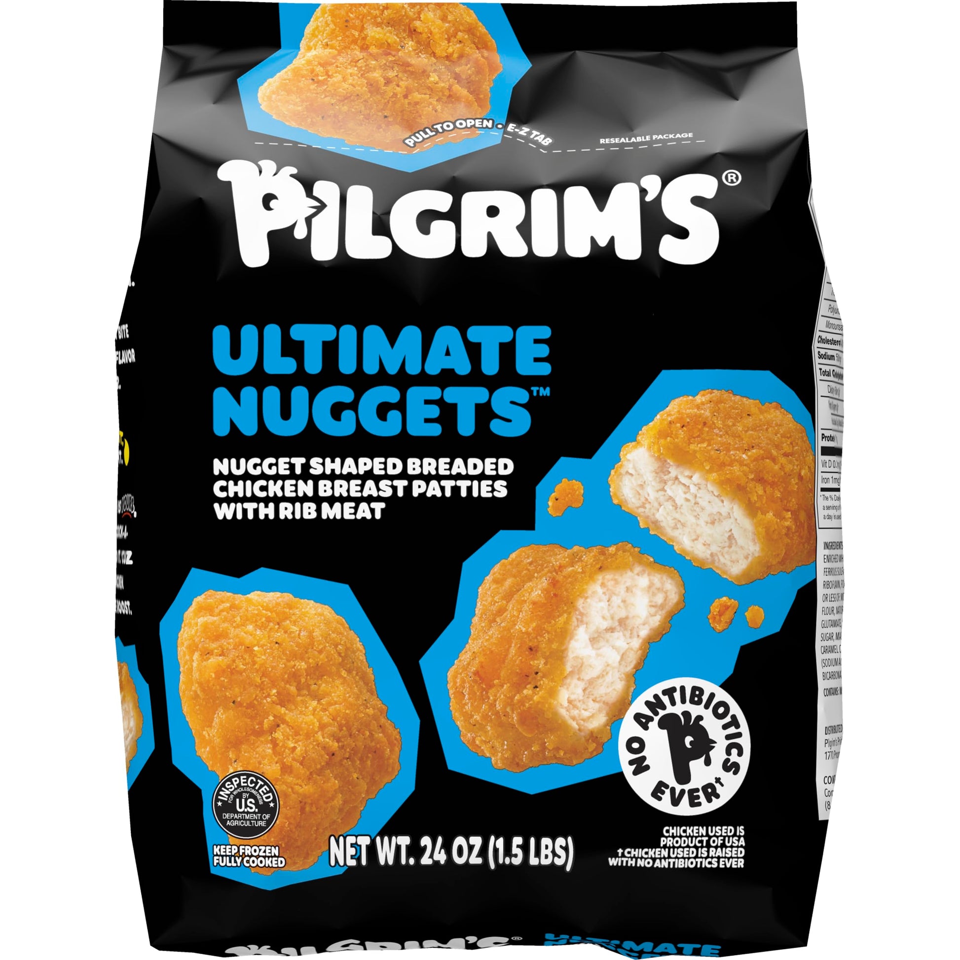 Pilgrims Ultimate Nuggets | Fully Cooked | 11 G Protein | Frozen |1.50 LB