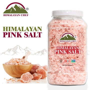 Himalayan Chef Pink Himalayan Salt Coarse Grain - 5 lbs Plastic Jar