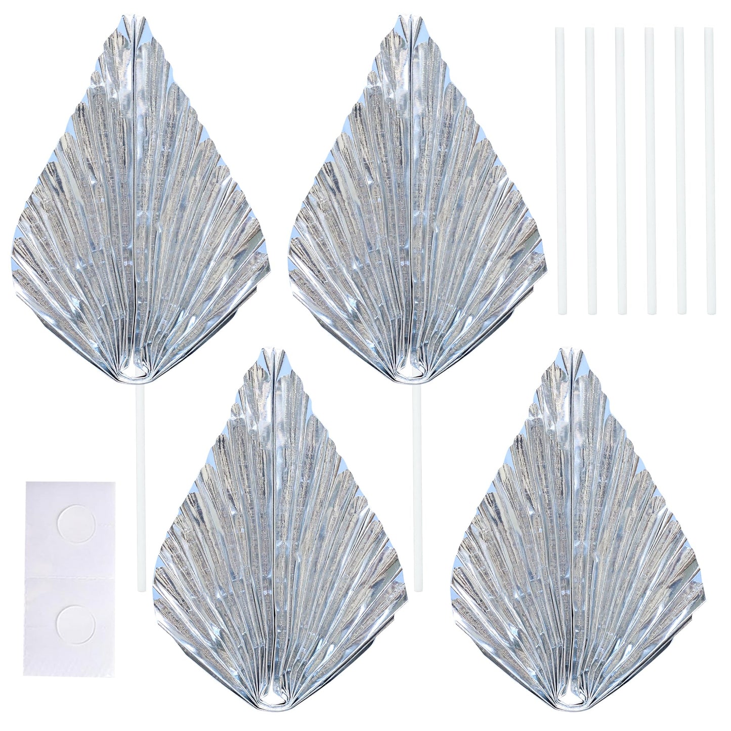 Gyufise 6Pcs Paper Palm Fan Cake Topper Palm Leaf Fan Cake Pick For Diy Bakeware Craft Project Home Made Wedding Bridal Shower B