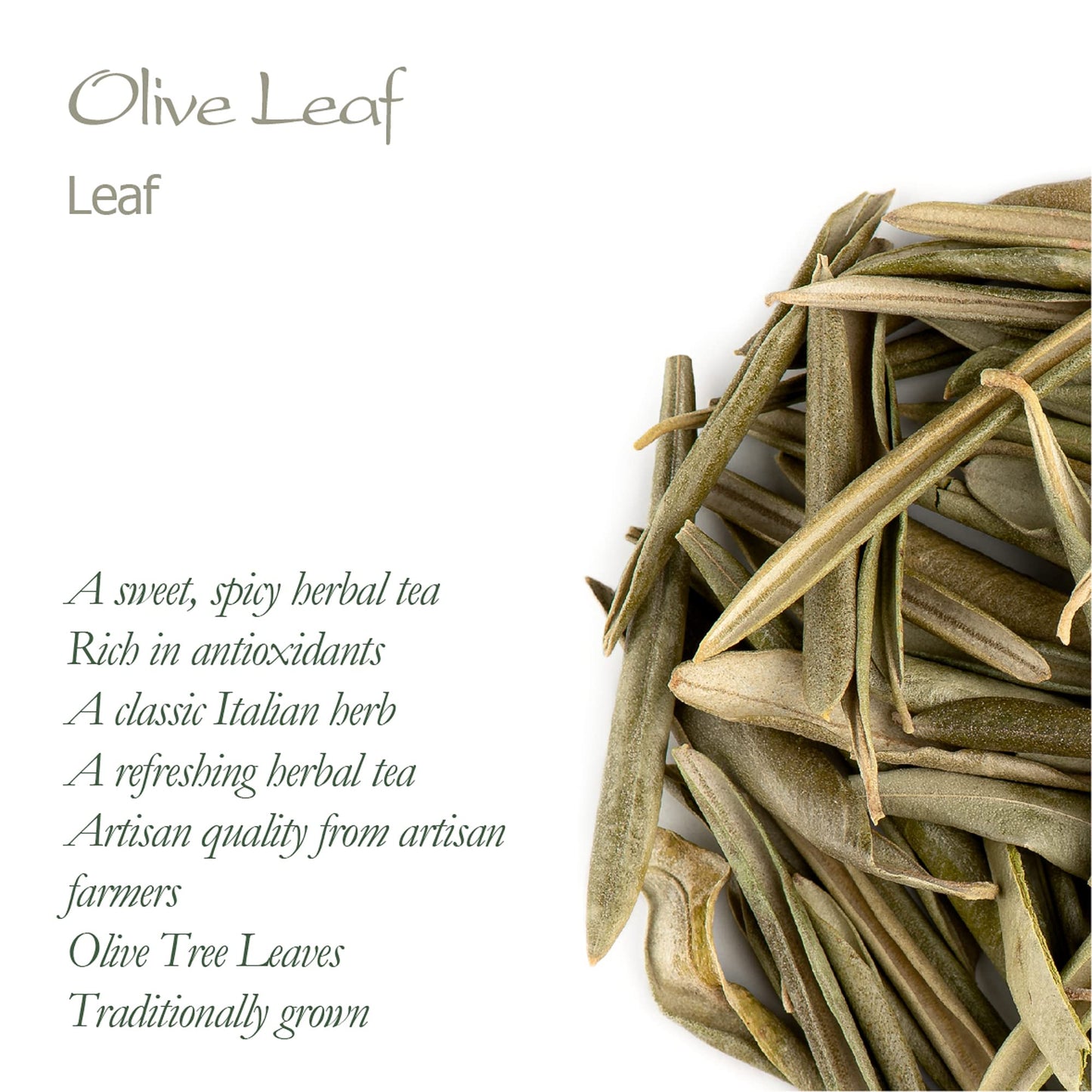 Valley of Tea Organic Olive Leaf Tea - Dried Loose Leaves - 1 Count
