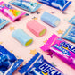 Hi Chew Fantasy Mix Candy, Rainbow Sherbet, Blue Hawaii, And Blue Raspberry Flavors, Fruity Chewy Japanese Taffy,3 Oz Pack Of 2