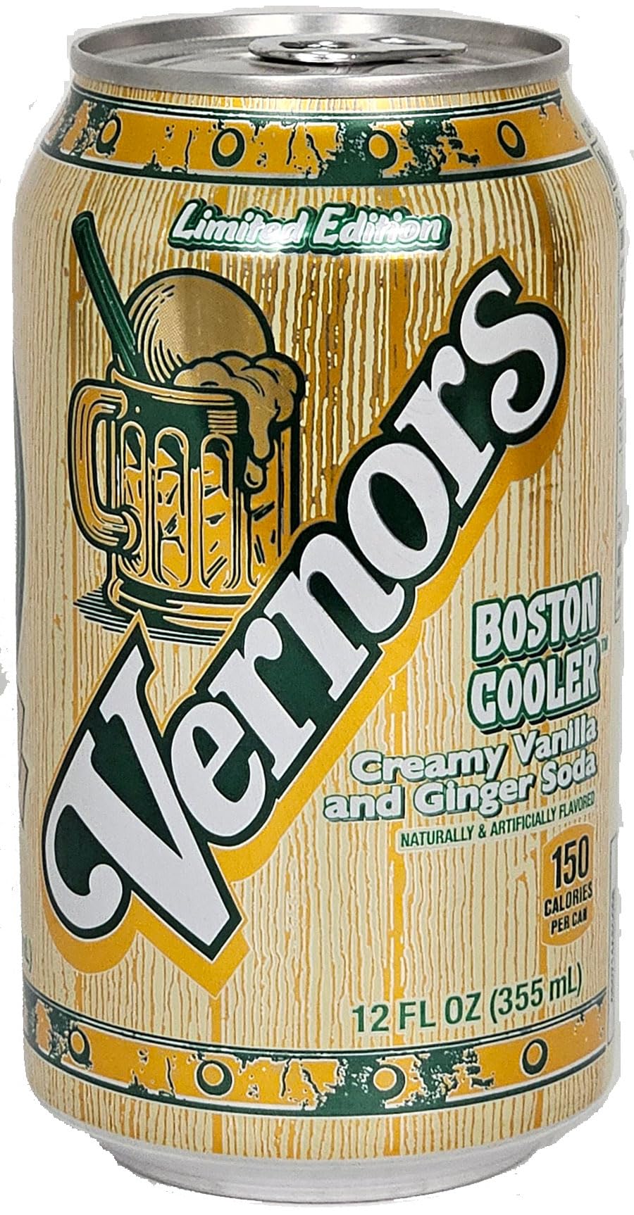 Vernors Ginger Soda Boston Cooler Edition 12-Pack 12 oz Cans Fridge Pack 48-Count