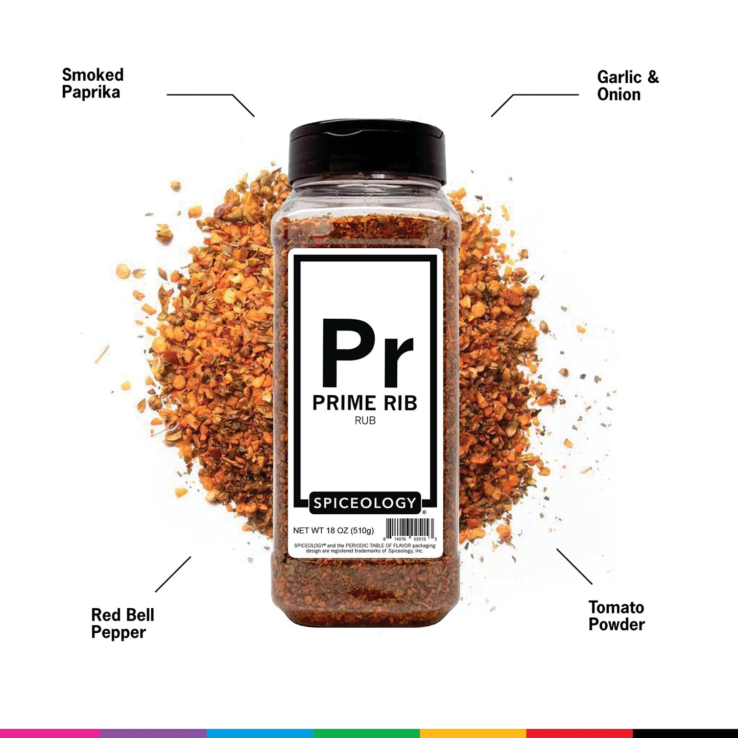 Spiceology Prime Rib Rub - Bold Savory Seasoning with Garlic & Smoked Paprika - 18 Ounces