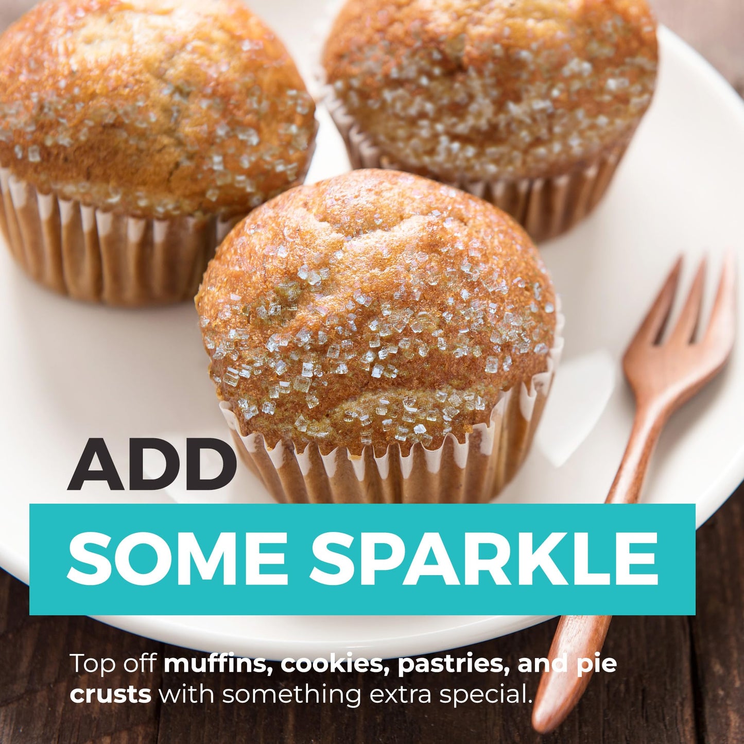 MODERN MOUNTAIN Sparkling Sugar Crystals for Baking, Extra Coarse, 11 Ounce, Non-GMO, Gluten Free, Bright White