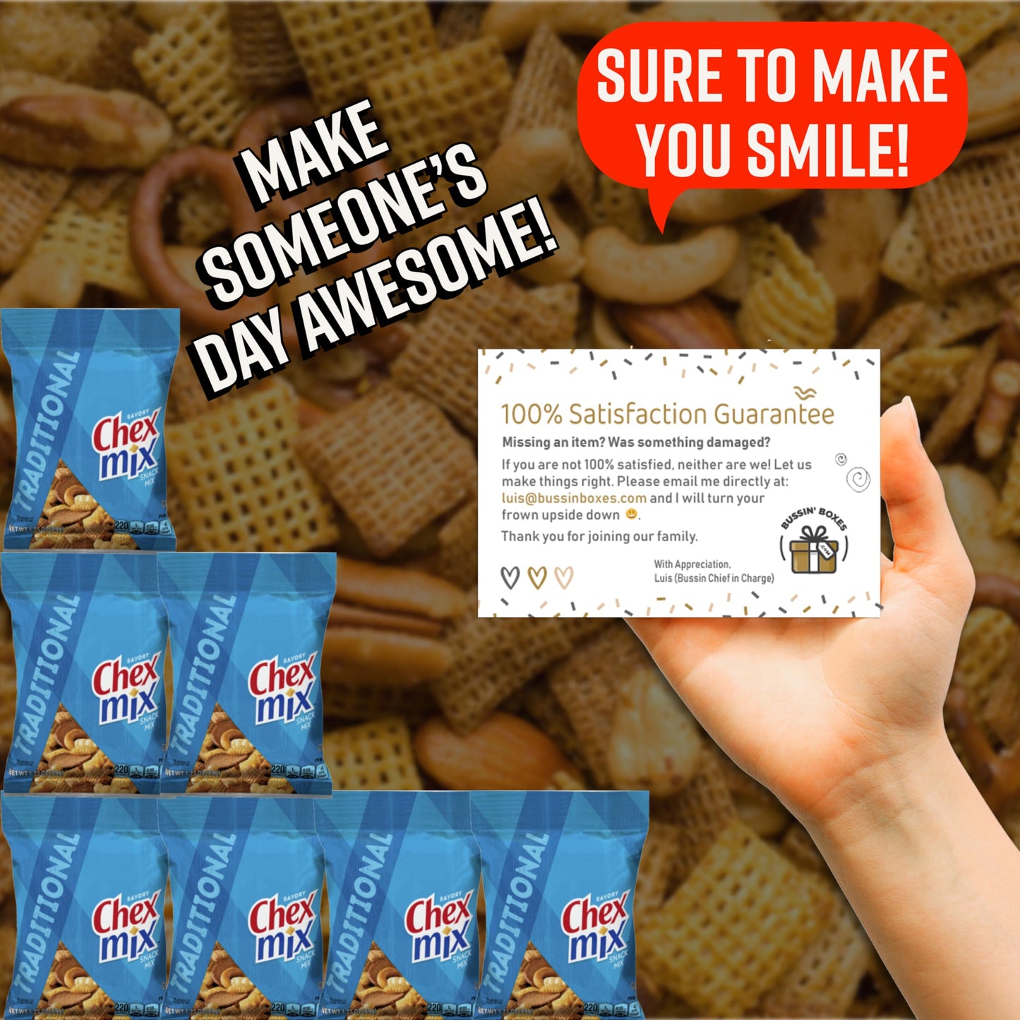 Bulk Chex Mix Snack Mix, 50 Count / 1.75 Oz