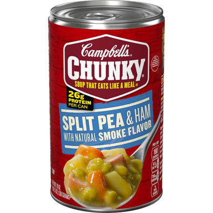 Campbells Chunky Soup, Split Pea Soup With Ham, 19 Oz Can