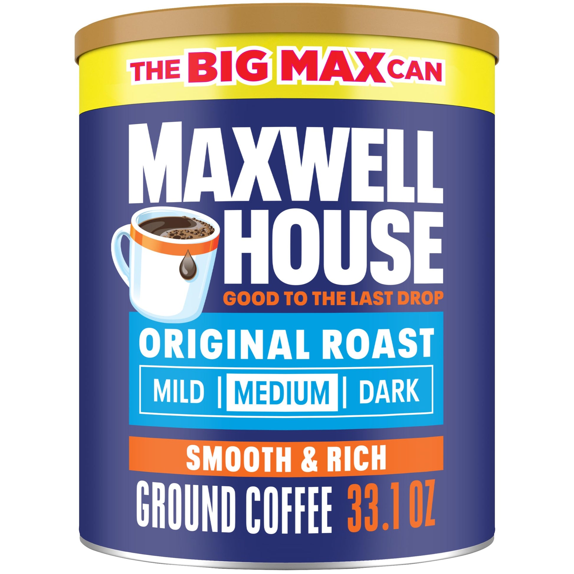 MAXWELL HOUSE Original Roast Ground Coffee, 33.1 oz Canister, 33.1 Ounce, Pack of 1