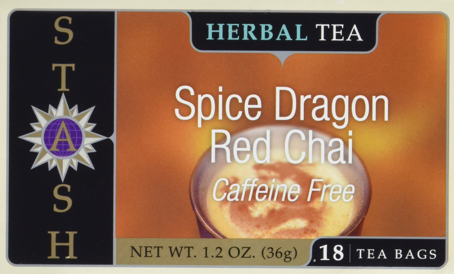 Stash Tea Decaf Chai Red Spice, 18 Count, Herbal Tea Bags, Caffeine-Free