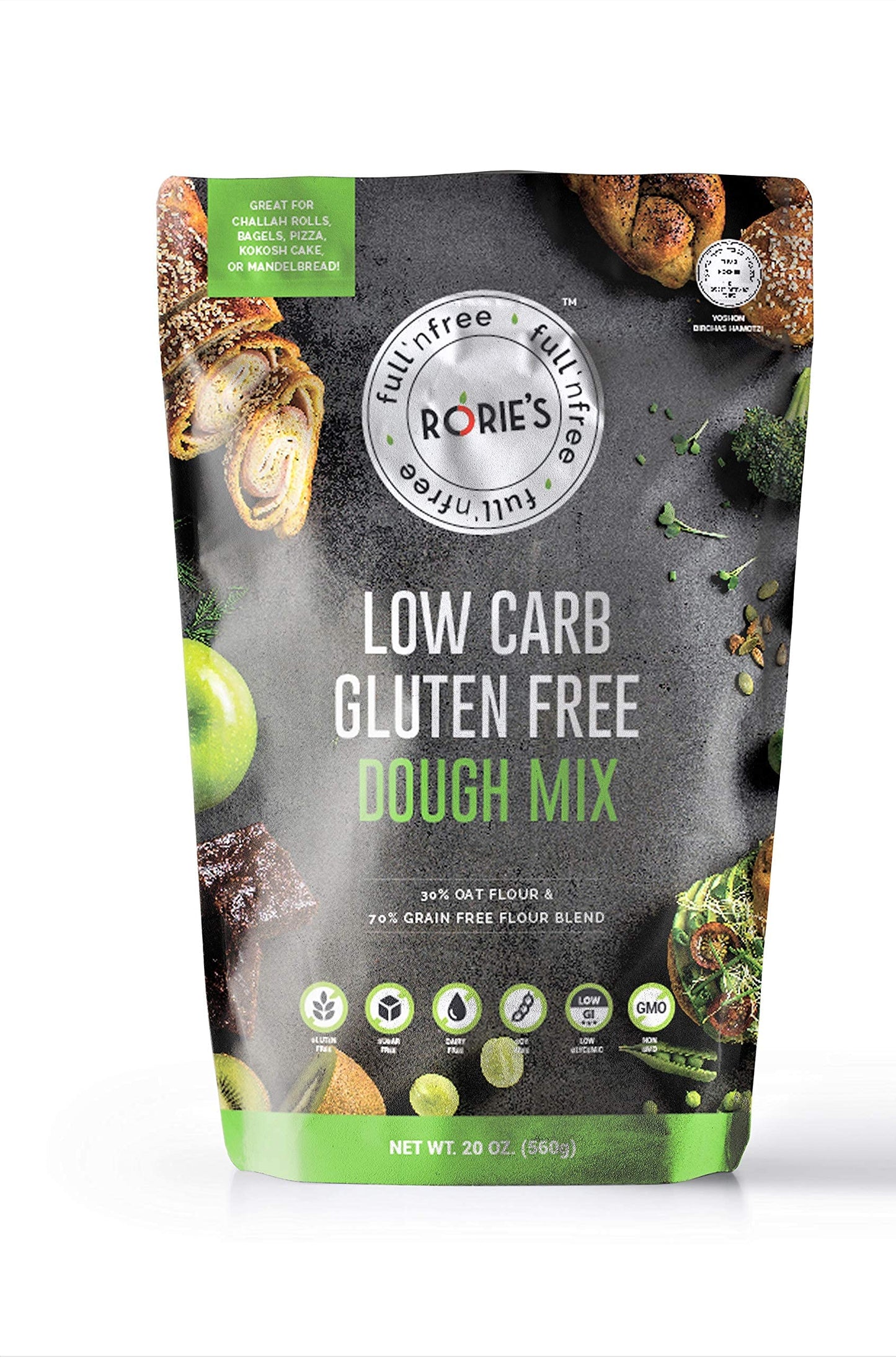 Rories Low Carb Gluten Free Oat Dough Mix (20 oz) Living Full N Free