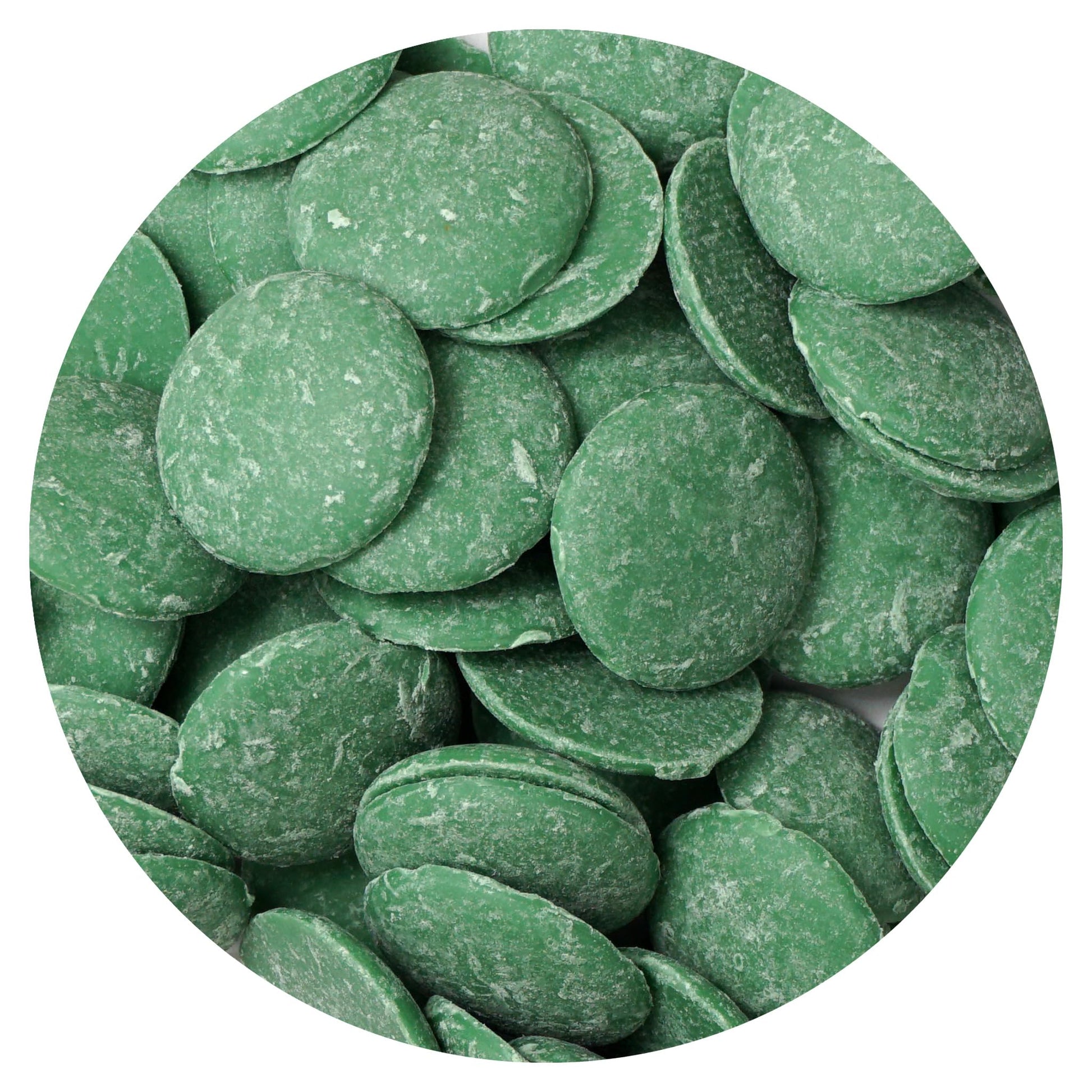Green Chocolate Melting Wafers, 12 Ounce Bulk Bag, Green Chocolate, Green Candy, Melting Chocolate Candy Discs For Baking, Dippi