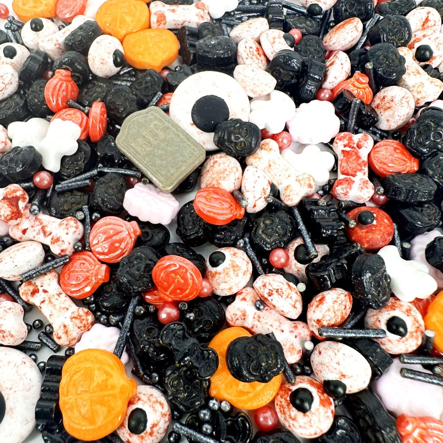 Halloween Sprinkle Bloody Eyes Sprinkles Pumpkin Vampire Bones Sprinkles Candy, Edible Eyeball for Cupcake Topper Skull Hallowee