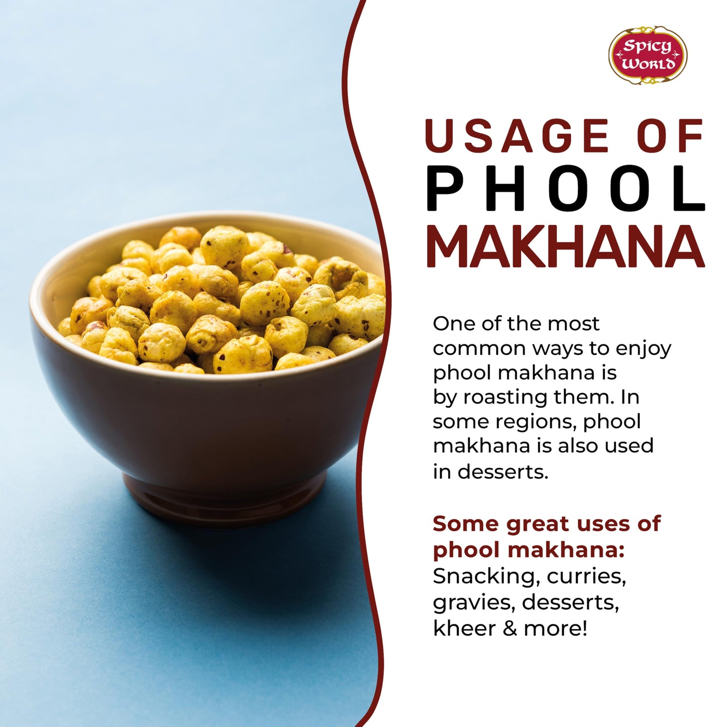 Spicy World Phool Makhana (Fox Nut/Popped Lotus Root Seed/Popped Water Lily Seeds) 200g (7oz) ~ Plain Raw Uncooked | ~ All Natur