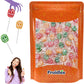 Halloween Multicolor Skulls Tattoo Lollipop Suckers Candy  Great for Halloween Goody Bag Fillers  Individually Wrapped  6 gram Pop (Half-Pound)