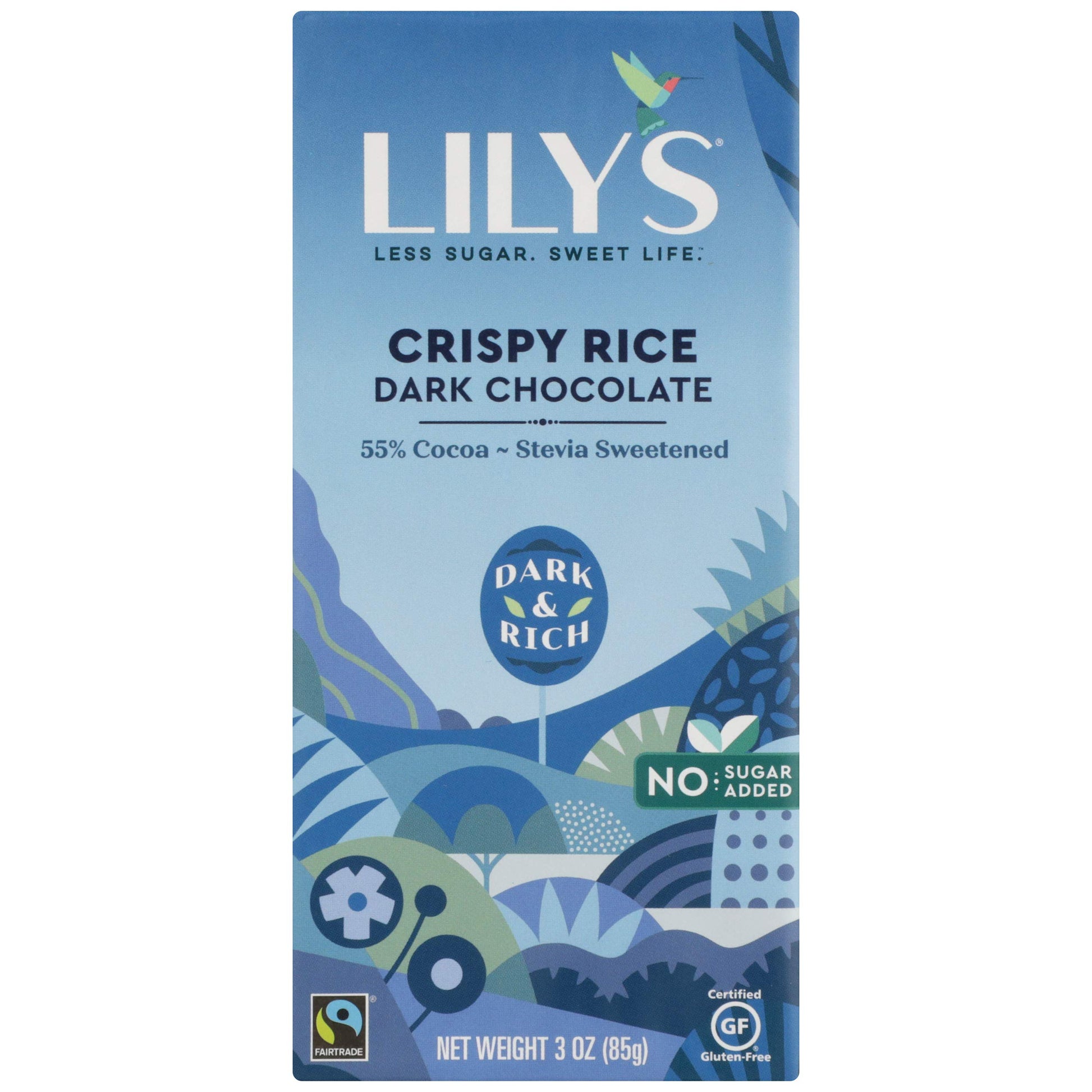 Lilys Crispy Rice Dark Chocolate (12x3 OZ)