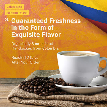 Colombian Medell  N Coffee Beans - Single Origin Medium Roast Coffee Beans, Freshly Roasted To Order Organic Whole Bean Coffee,