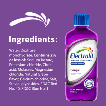 Electrolit Hydration Electrolyte Drinks, Sports Beverages with Electrolytes, 1000 ml (Pack of 6), G  Flavor