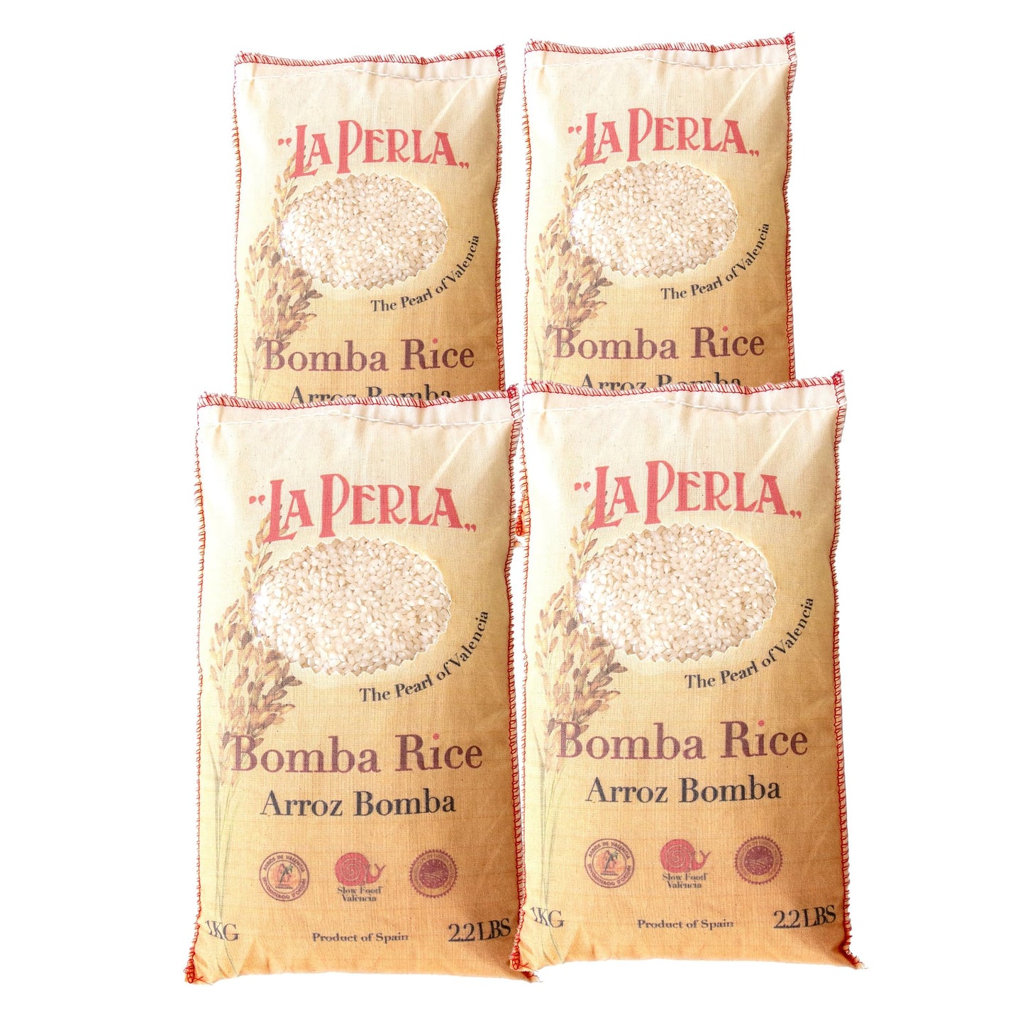 Khayyan Bomba Rice, Denomination of Origin Valencia, Slow Food Certified, 2.2 lbs (Pack of 4)