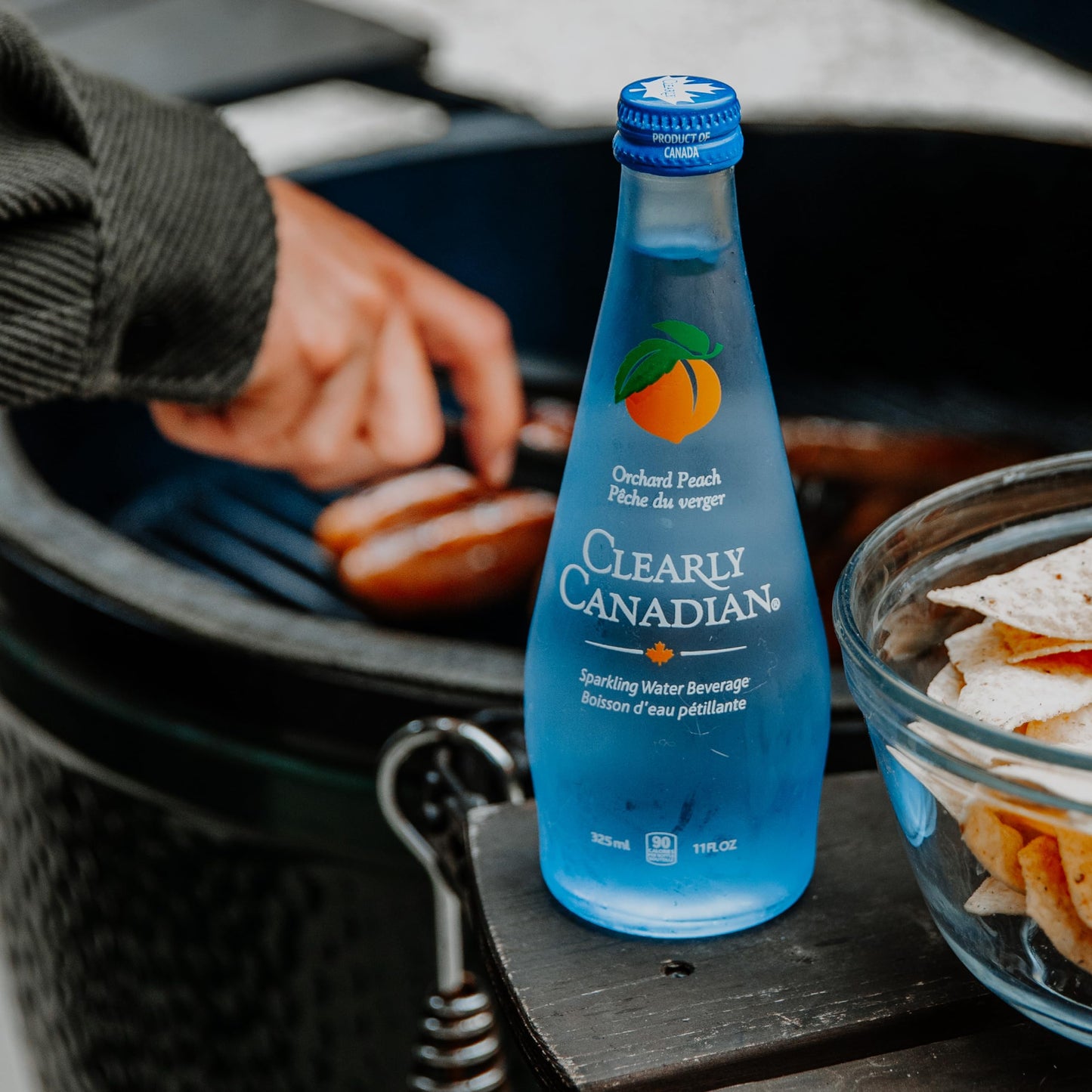 Clearly Canadian Orchard Peach Sparkling Spring Water Beverage, Natural & Carbonated, Flavored Seltzer Water, 1 Case (12 Bottles